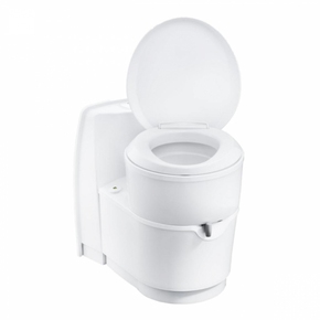 This permanent, cassette toilet is designed with the user in mind. Featuring a space saving swivel bowl, electric flush that is directly plumbed into your vehicle's water supply and a removable 18L holding tank.  Additionally, this new design features a h