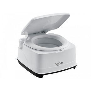 Thetford Porta Potti Quebe 165 NEW improved design. The Porta Potti Toilet Quebe 165 is a basic model with a natural seating height and a high capacity waste-holding tank. Ideal for the use in your motorhome, caravan, boat and when camping!  Features  Man
