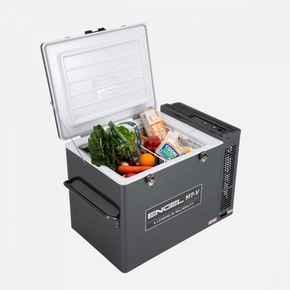 80 Litre Portable Fridge-Freezer  The latest model is the MTV series of portable fridge freezers. Featuring a fridge or freezer capacity of 80 litres.  Features include:  DC Power Consumption: Variable from 0.5 – 4.2 AMPS Power: Built-in 240V AC/12V/24V D