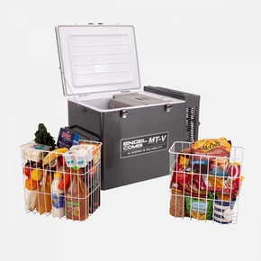 75 Litre Combi Fridge-Freezer  The latest model is the MTV series of portable fridge freezers. Featuring a fridge capacity of 42 litres and a freezer capacity of 33 litres.  Features include:  DC Power Consumption: Variable from 0.5 – 4.2 AMPS Power: Buil