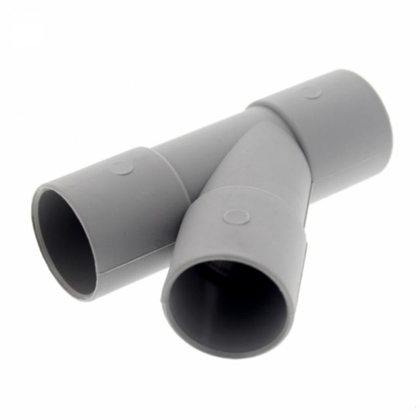 Campervan Caravan Motorhome RV Bus Camper Trailer Boat       28mm Y Connector  28mm Y pipe connector for use on 28mm pipe system. Colour: Grey. Material: Polypropylene. Dimensions: 28mm.