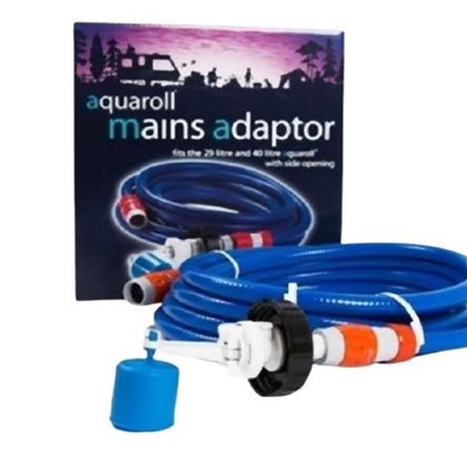 Campervan Caravan Motorhome RV Bus Camper Trailer Boat       The Aquaroll Mains Adaptor provides you with a safe and reliable way to maintain a constant supply of water to your caravan.  The Mains Adaptor allows you to connect easily to the mains water su