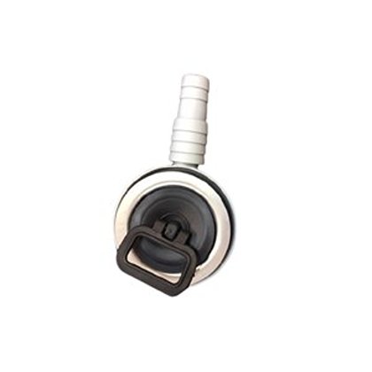 CAN 90° Sink Waste With 50mm Plug  CAN sink waste with 50mm plug and 20-25mm hose connection.  Specifications:      Plastic Plug     Stainless Steel Waste