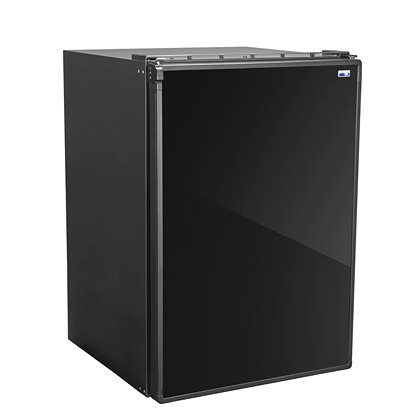Thetford DE105 fridge/freezer for under-bench installation.  Thetford Compressor fridges are optimized for 12V/24V power, which means no LP gas bottles are required.  Exceptionally quiet, hermetically-sealed compressor Improved cooling performance in high